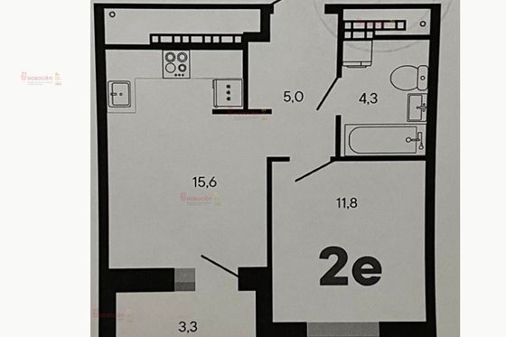 Продажа 1-комнатной квартиры 36,7 м², 14/4 этаж