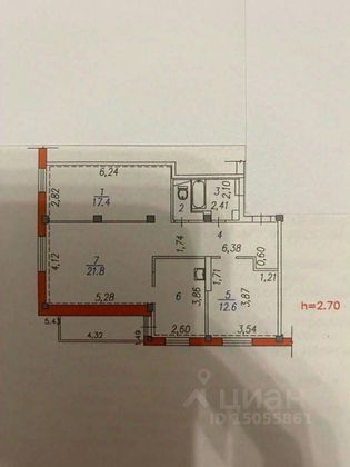 Продажа 3-комнатной квартиры 80 м², 3/16 этаж