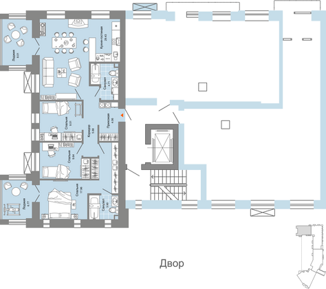 Продажа 4-комнатной квартиры 94 м², 7/7 этаж