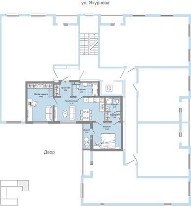 Продажа 3-комнатной квартиры 64 м², 6/9 этаж