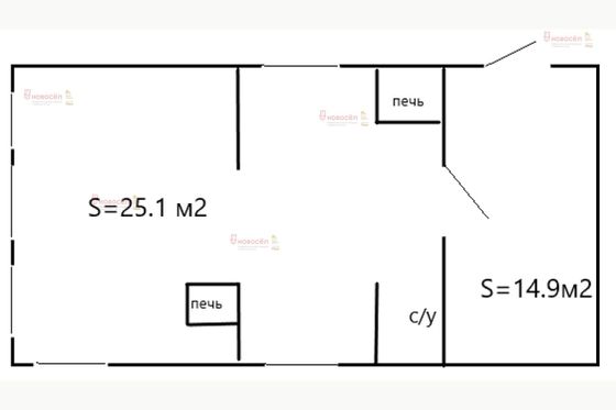 Продажа дома, 40 м², с участком 17 соток