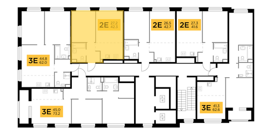 Продажа 2-комнатной квартиры 42,3 м², 7/17 этаж