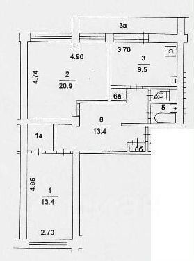 Продажа 2-комнатной квартиры 64 м², 3/16 этаж