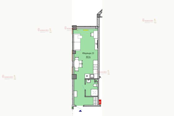 Аренда 1-комнатной квартиры 30 м², 3/25 этаж