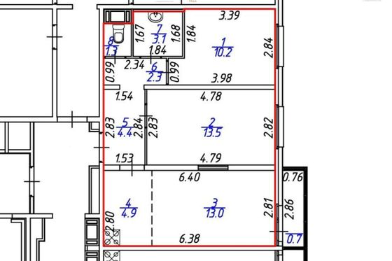 Продажа 2-комнатной квартиры 52 м², 10/17 этаж