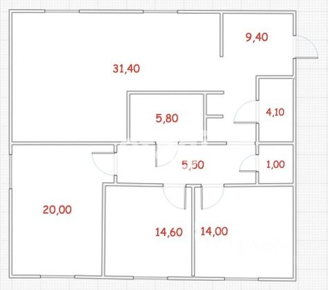 Продажа 4-комнатной квартиры 107 м², 2/5 этаж