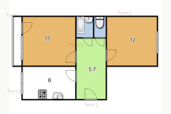Аренда 2-комнатной квартиры 44 м², 4/5 этаж