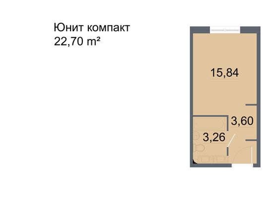 Продажа квартиры-студии 22,7 м², 20/24 этаж