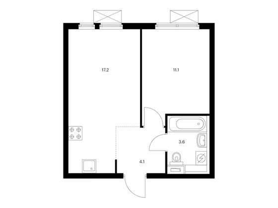 Продажа 1-комнатной квартиры 36 м², 16/33 этаж