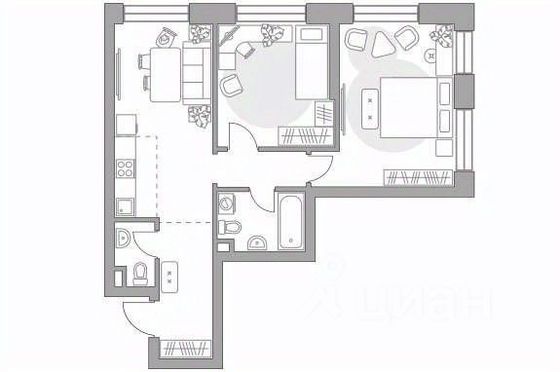 Продажа 3-комнатной квартиры 62,3 м², 3/28 этаж