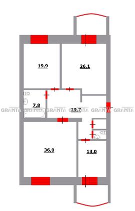 Продажа 3-комнатной квартиры 127,8 м², 4/10 этаж