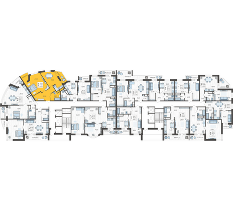 Продажа 2-комнатной квартиры 62,2 м², 2/16 этаж