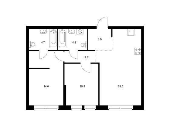 Продажа 2-комнатной квартиры 65,2 м², 16/32 этаж