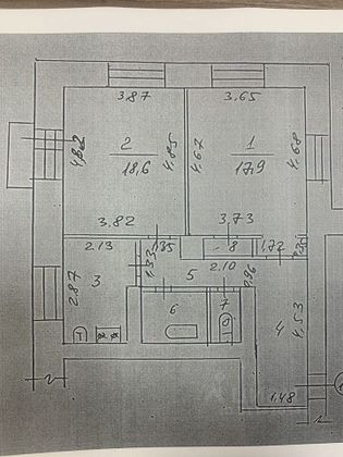 Продажа 2-комнатной квартиры 59 м², 4/4 этаж