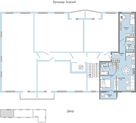 Продажа 3-комнатной квартиры 67 м², 3/9 этаж