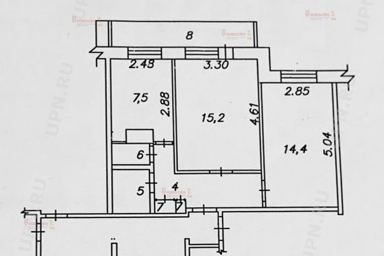 Продажа 2-комнатной квартиры 47 м², 8/9 этаж