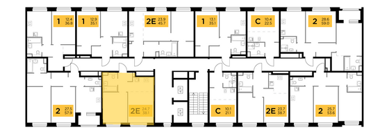 Продажа 2-комнатной квартиры 38,1 м², 12/17 этаж