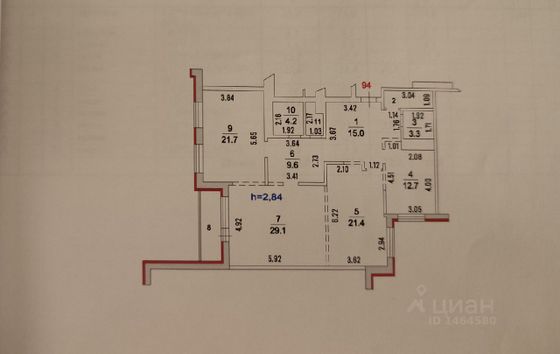 Продажа 3-комнатной квартиры 122,2 м², 6/17 этаж