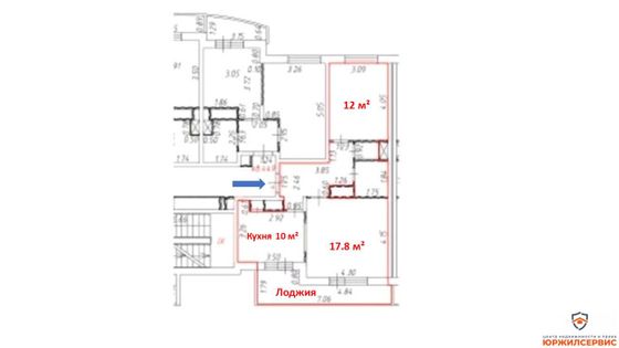 Продажа 2-комнатной квартиры 52,3 м², 12/17 этаж