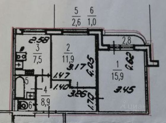 Продажа 2-комнатной квартиры 47,8 м², 8/13 этаж