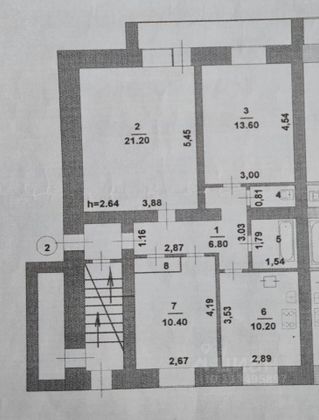 Продажа 3-комнатной квартиры 64,5 м², 1/2 этаж