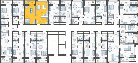 Продажа 1-комнатной квартиры 38,2 м², 5/19 этаж