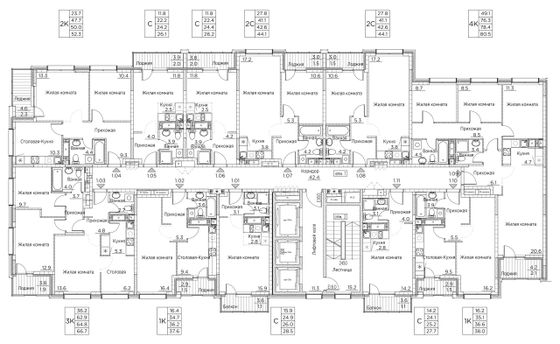 Продажа 3-комнатной квартиры 66,7 м², 20/23 этаж