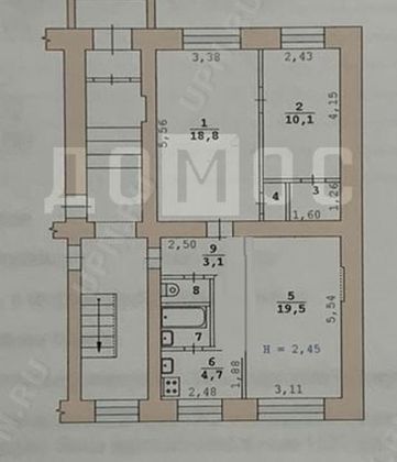 Продажа 3-комнатной квартиры 62 м², 1/5 этаж