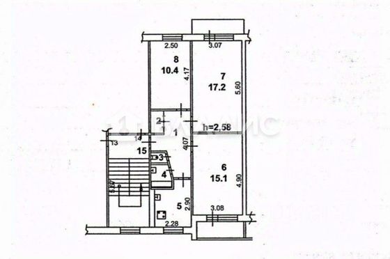 Продажа 3-комнатной квартиры 60,8 м², 5/5 этаж