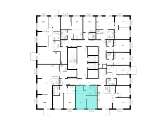 Продажа 1-комнатной квартиры 33,7 м², 14/17 этаж
