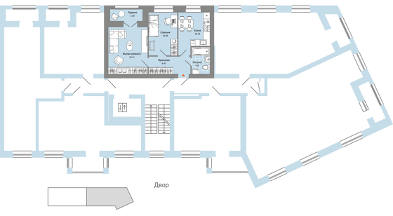 Продажа 2-комнатной квартиры 50 м², 8/8 этаж