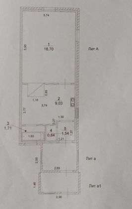 Продажа 1-комнатной квартиры 31,8 м², 1/1 этаж