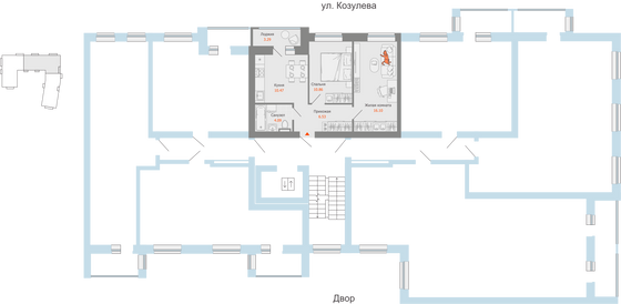 Продажа 2-комнатной квартиры 50 м², 4/8 этаж