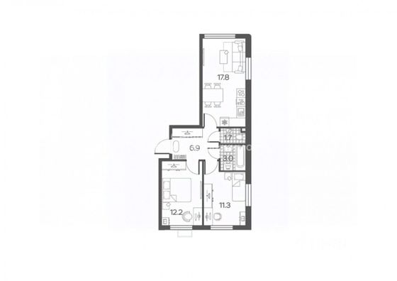 Продажа 2-комнатной квартиры 52,9 м², 5/24 этаж