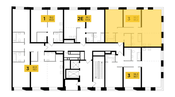 Продажа 3-комнатной квартиры 85,2 м², 13/14 этаж