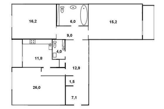 Продажа 3-комнатной квартиры 96,5 м², 3/20 этаж