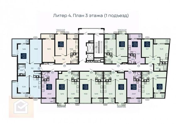 Продажа 3-комнатной квартиры 86,5 м², 3/14 этаж