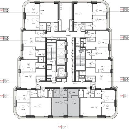 Продажа 1-комнатной квартиры 44,6 м², 30/53 этаж