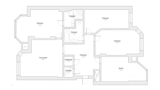 Продажа 4-комнатной квартиры 150 м², 3/14 этаж