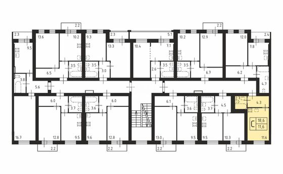 Продажа квартиры-студии 18,6 м², 3/4 этаж