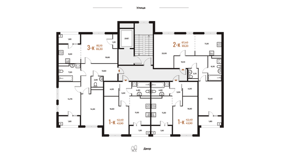 Продажа 1-комнатной квартиры 43,9 м², 4 этаж