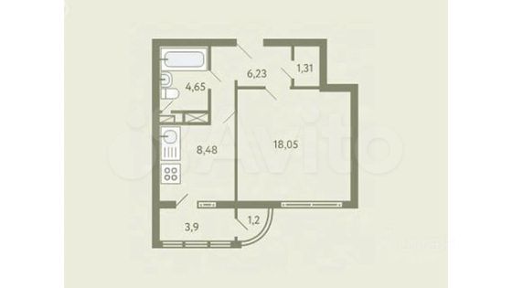 Продажа 1-комнатной квартиры 44 м², 12/19 этаж