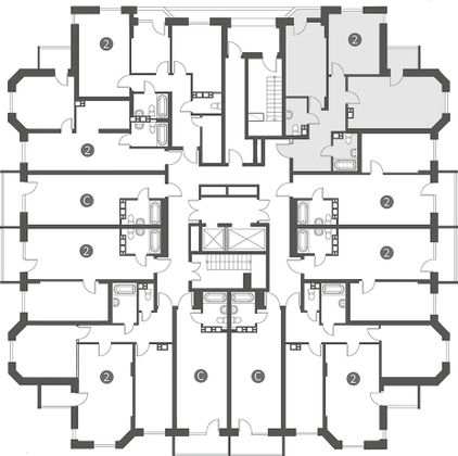 Продажа 2-комнатной квартиры 74,1 м², 16/17 этаж