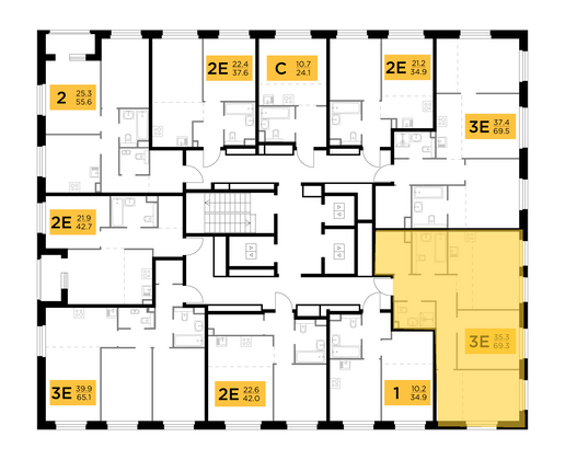 Продажа 3-комнатной квартиры 69,3 м², 13/23 этаж