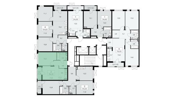 Продажа 2-комнатной квартиры 39,3 м², 3/16 этаж