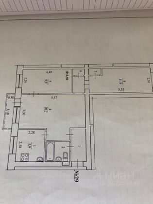 Продажа 3-комнатной квартиры 55,4 м², 3/5 этаж