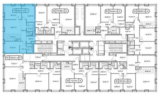 Продажа 3-комнатной квартиры 96,1 м², 9/14 этаж