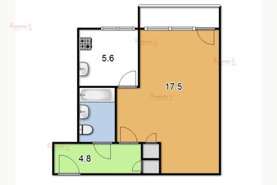 Аренда 1-комнатной квартиры 30 м², 3/5 этаж