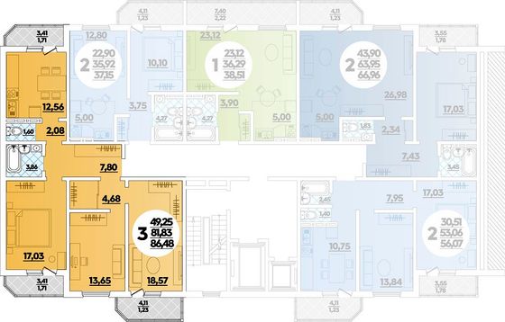 Продажа 3-комнатной квартиры 86,5 м², 14/16 этаж