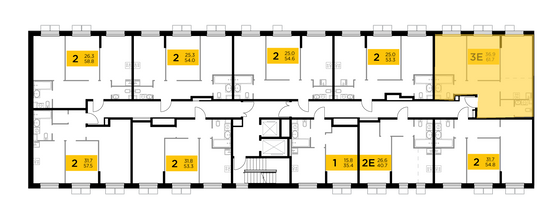 Продажа 3-комнатной квартиры 61,7 м², 2/14 этаж